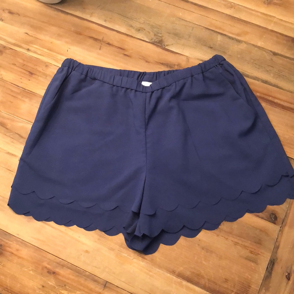 Blue shorts with elastic band